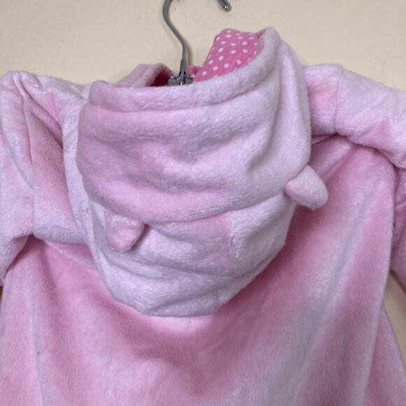 Carter's Just One You Winter Suit Baby Girl 9 Months Pink Penguin Hood Fleece - Picture 5 of 9